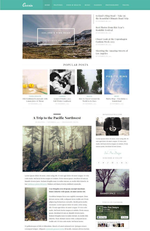 Cassia responsive theme
