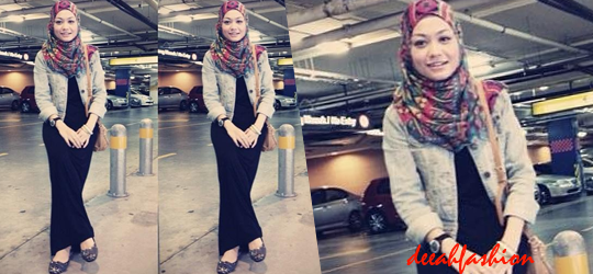 Jilbab Kasual Dengan Dress Feminin Chic Jilbab Kasual Dengan Dress Feminin Chic