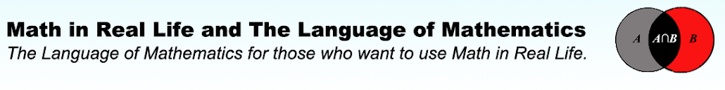 Math in Real Life and The Language of Mathematics