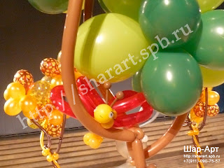 Оформление детского праздника шарами