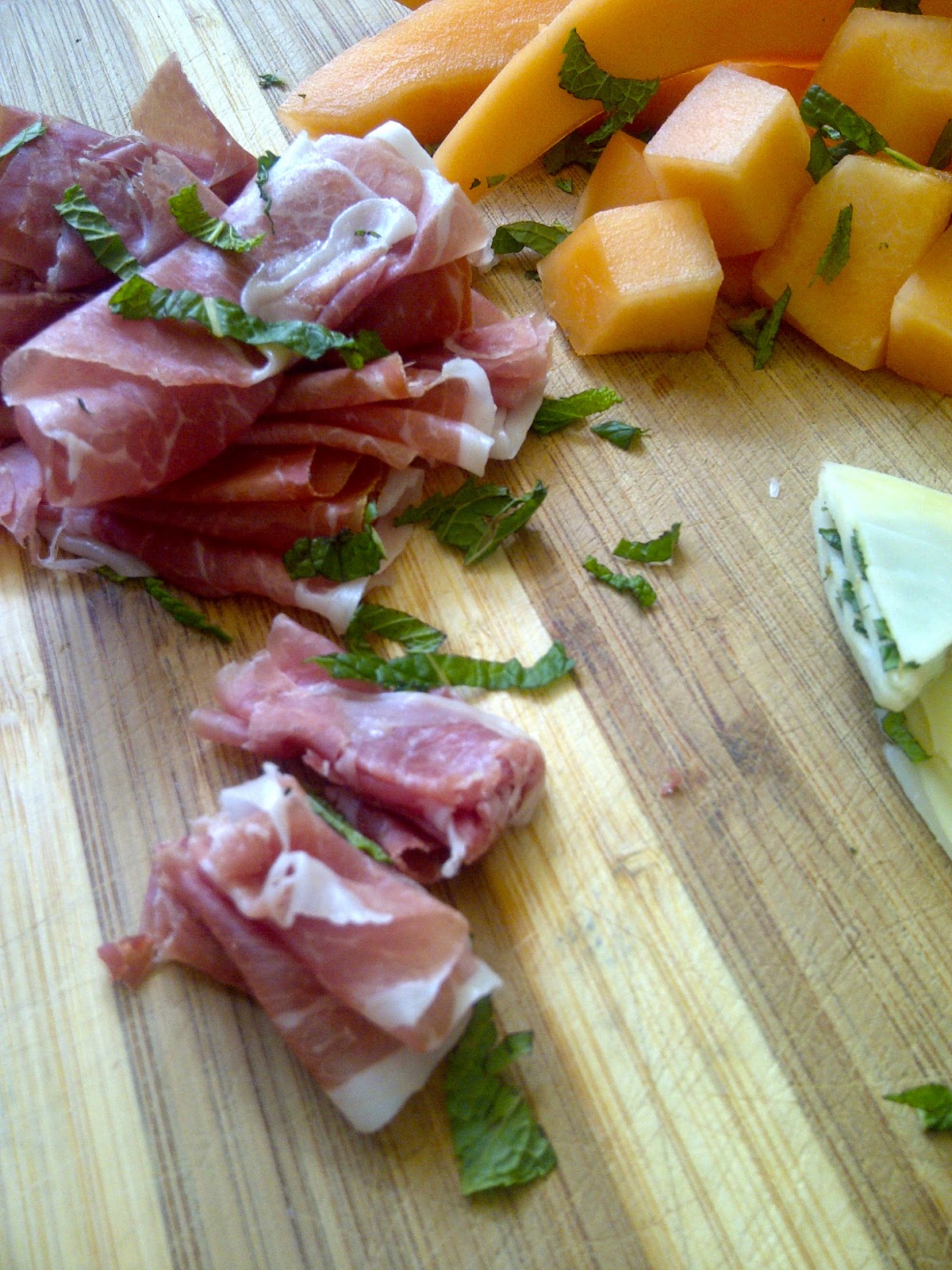 Soliloquy Of Food & Such Prosciutto, Melon & Herbed Provolone