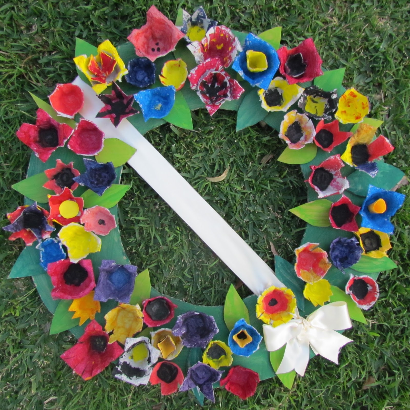 Living by the Guide Law Egg carton wreath