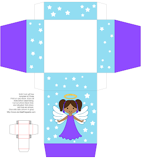 Printable angel box- available in other hair and skin colors and hair styles!