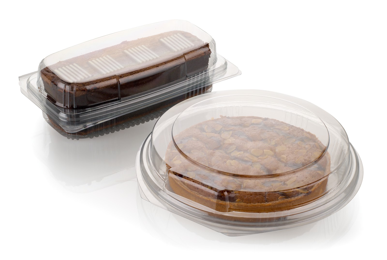 Pastry Containers. Dart Container 100 Piece, Clear Hinged Plastic Food