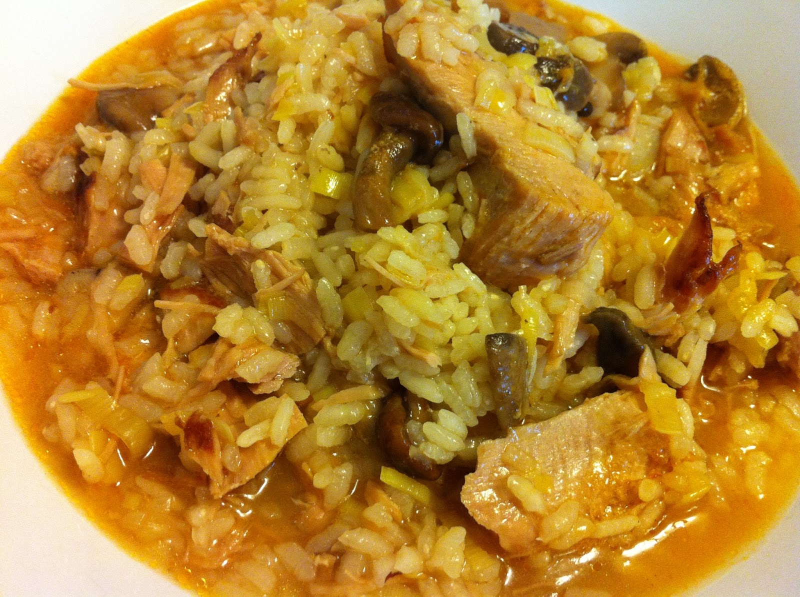 Canela en rama ARROZ CALDOSO CON POLLO Y SETAS