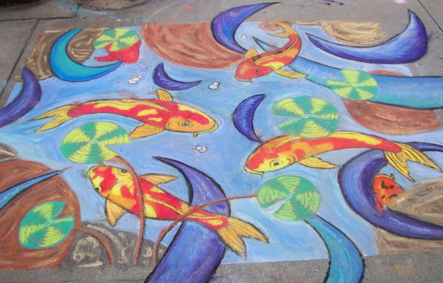 Knoxville Dogwood Arts Chalk Walk Inside of Knoxville