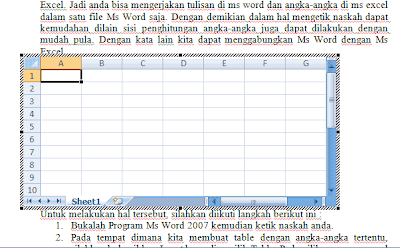 menggabungkan ms word dengan excel