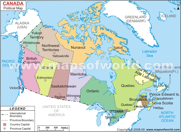 East Canada Map