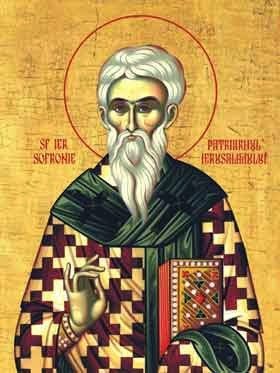 St Sophronius, Patriarch of Jerusalem