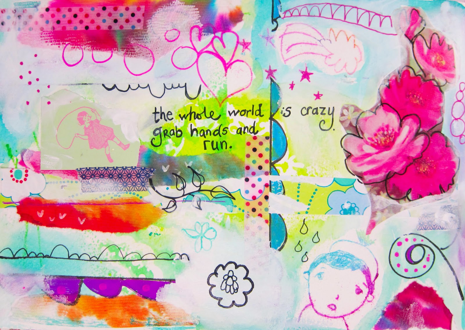 Using the Crayon Transfer Technique in an Art Journal Page Marcia Beckett