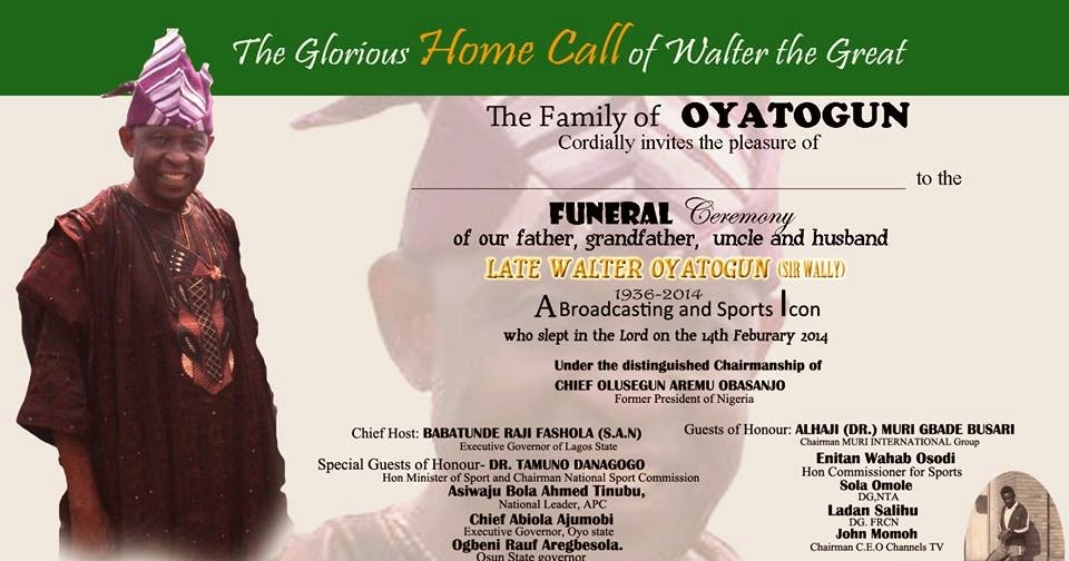 Africa Entertainment News Pa Walter Oyatogun Goes Home Funeral