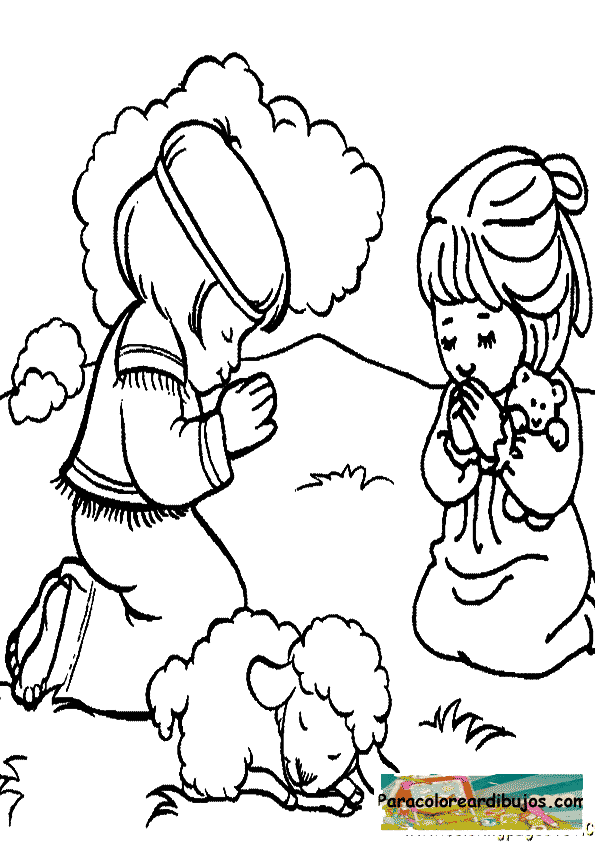 Dibujo de Niños rezando pintado por Fram en Dibujos.net el día 01-04 ...