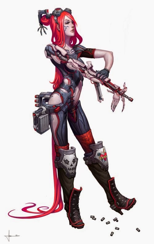 Mulheres biônicas, robóticas e ciborgues nas ilustrações de ficção científica de Adrian Dadich Adrian Dadich deviantart ilustrações ficção mulheres ciborgues biônicas robóticas