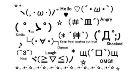 Smiley Facebook Emoticone Facebook Symbole Facebook Les Kao Moji Ou Emoticones Japonais