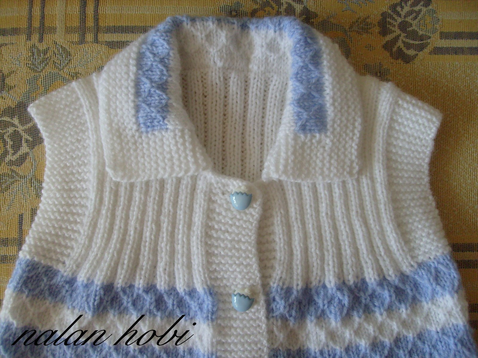 Nalan Hobi MAVİBEYAZ BEBEK YELEĞİ