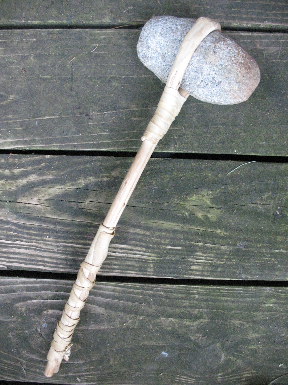 axe stone hafted sensible survival down cut tree