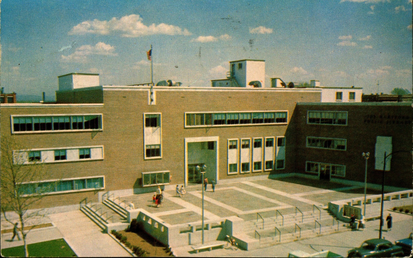 Library Postcards 1959 The New Library, Hartford, Connecticut