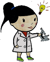 niña científica pequeña alquimista