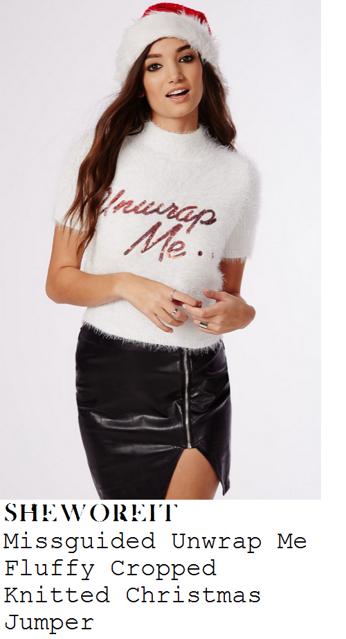 sam-faiers-white-red-unwrap-me-short-sleeve-cropped-fluffy-jumper sam-faiers-white-red-unwrap-me-short-sleeve-cropped-fluffy-jumper
