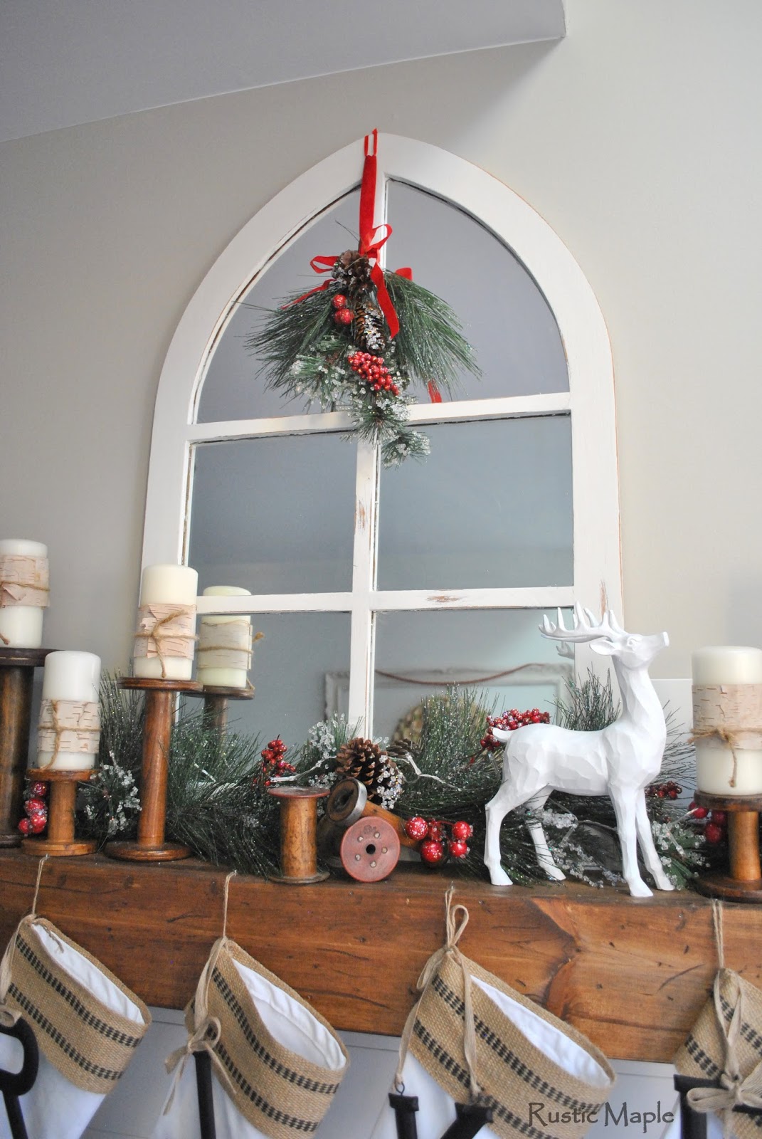 Rustic Maple: Our Christmas Mantel 2015