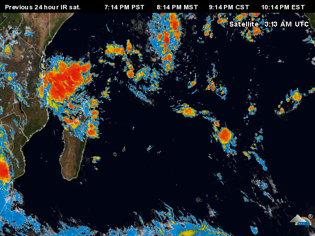 Image satellite météo réunion océan indien 