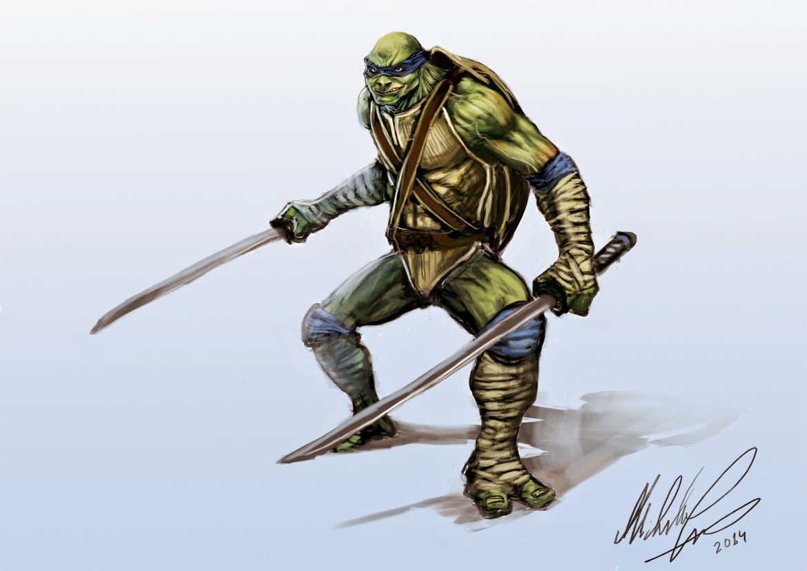 Leonardo+Turtle Michele Giorgi Illustrator : Ninja Turtles Fan Arts : Leonardo ( WIP)
