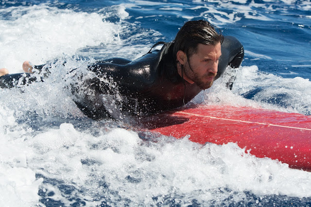 Edgar Ramirez as the grumpy new Bodhi. edgar ramirez bodhi surfing point break 2015 remake still
