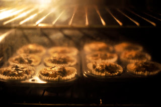 One day we will wow you with a cakes rising time lapse - that day will come after we clean the oven window.