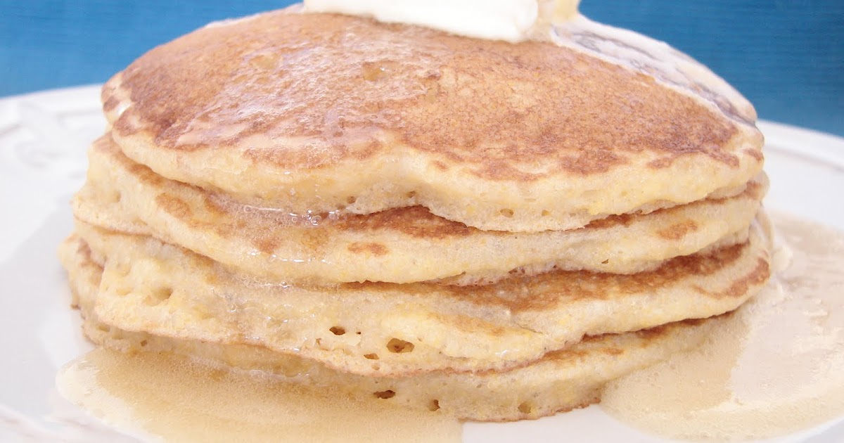The Royal Cook Corn Bread Pancakes with Honey Butter Syrup