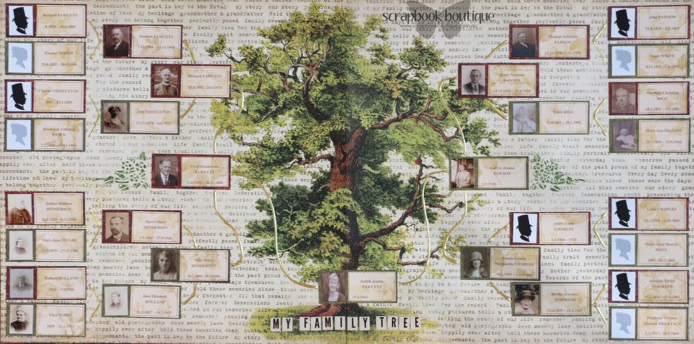 pages of memories my family tree for scrapbook boutique