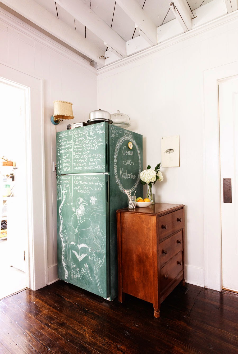 Before & After: Vintage Repainted Refrigerator