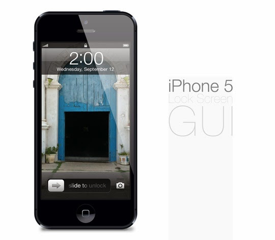 iPhone 5 Lock screen GUI PS iPhone 5 Lock screen GUI PS