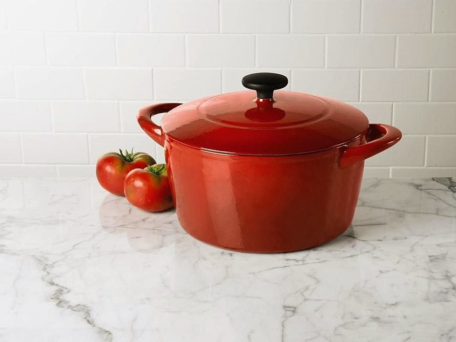 Red Enameled Cast Iron Dutch Oven Only 29.97 (Reg 79.99!)