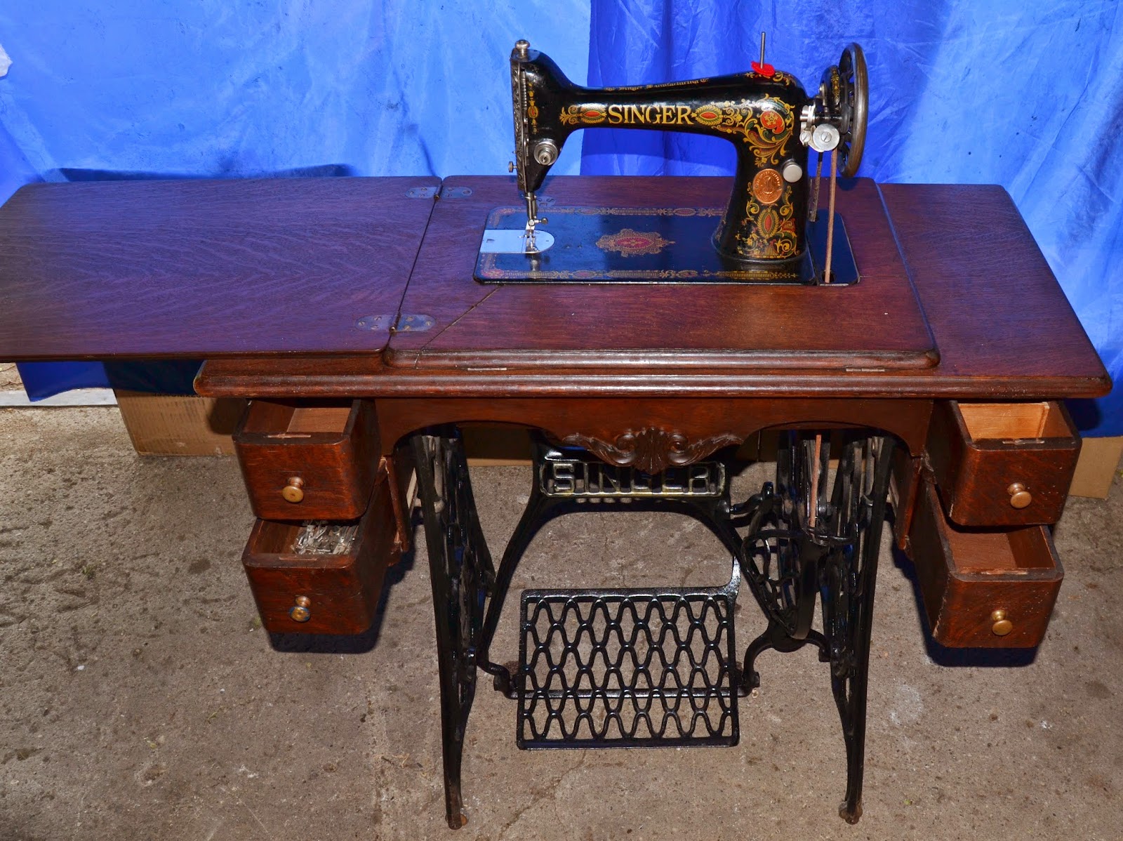 SINGER 27 SPHINX AND 66 REDEYE TREADLES SERVICED AND FOR SALE SINGER