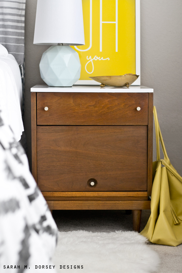 sarah m. dorsey designs Mid Century Modern Nightstand