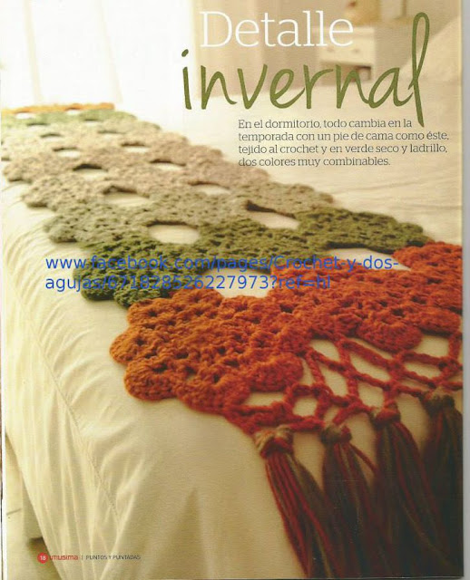 "Detalle Invernal" para la cama a Crochet