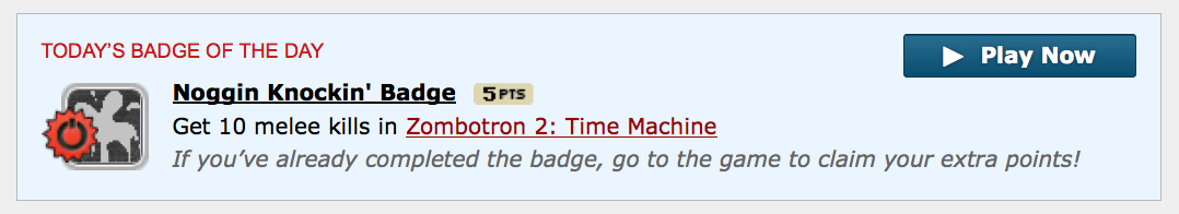 Kongregate Badge of the Day: No...