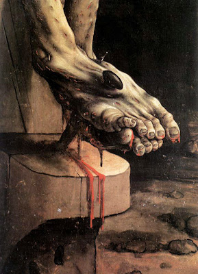 Matthias Grünewald, Isenheim Altarpiece, crucifixion, detail