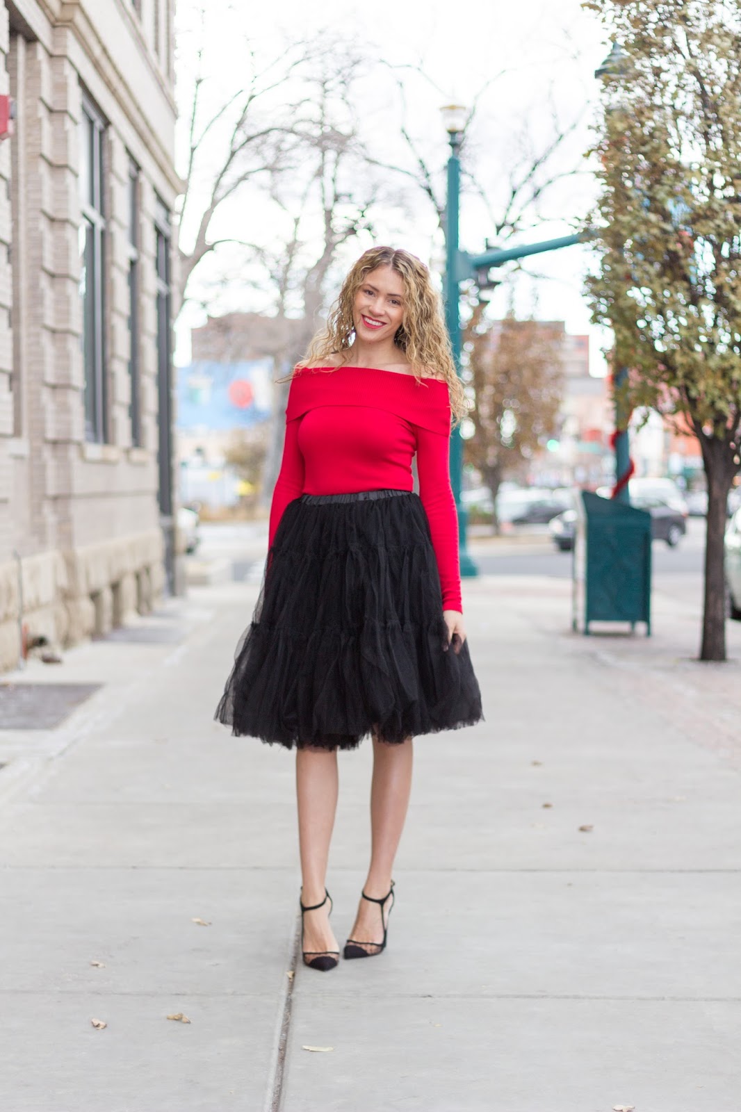 tulle skirt christmas outfit