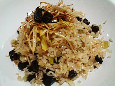 Risotto De Puerro Y Morcilla