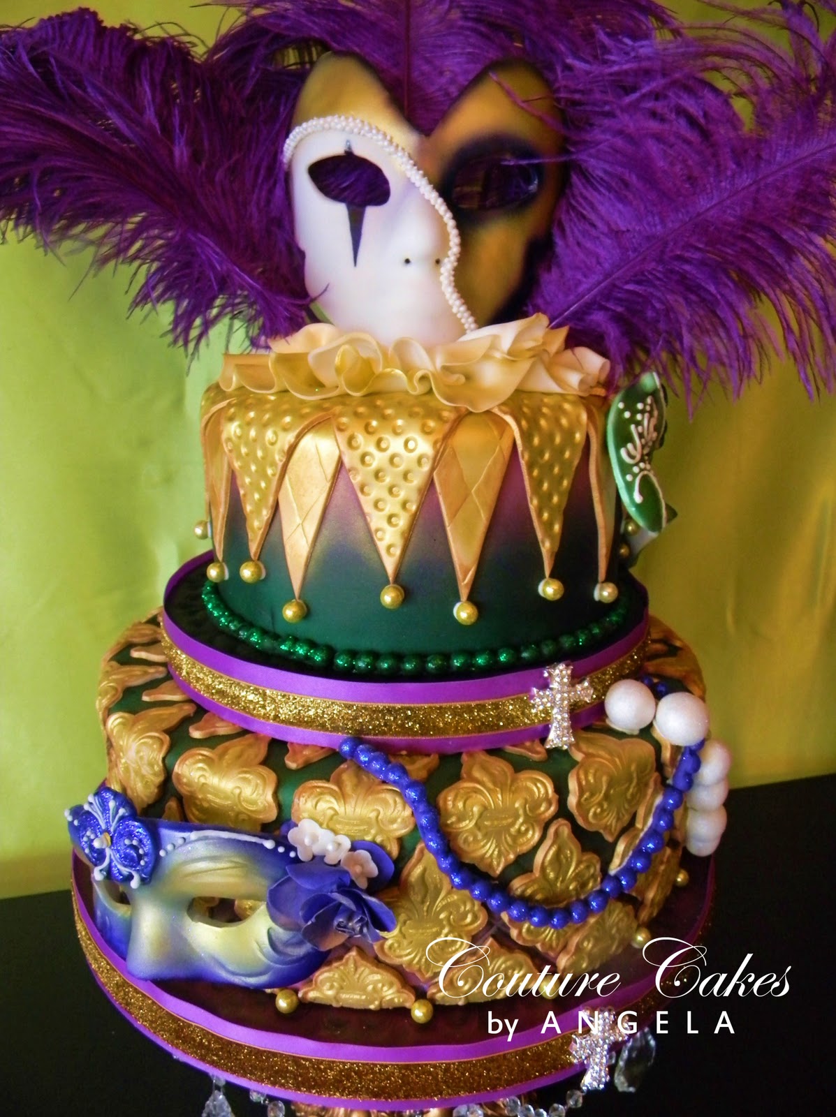 Mardis Gras Themed Cake Mardis Gras Themed Cake