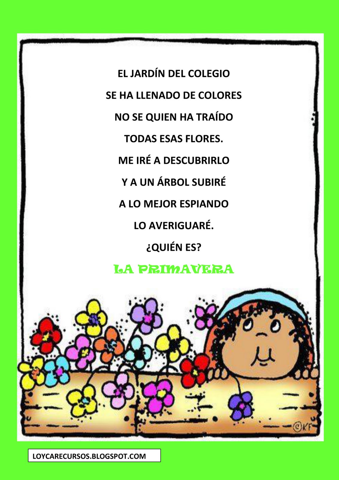 Poemas Para Ninos De La Primavera Poemas Para Ninos De La Primavera