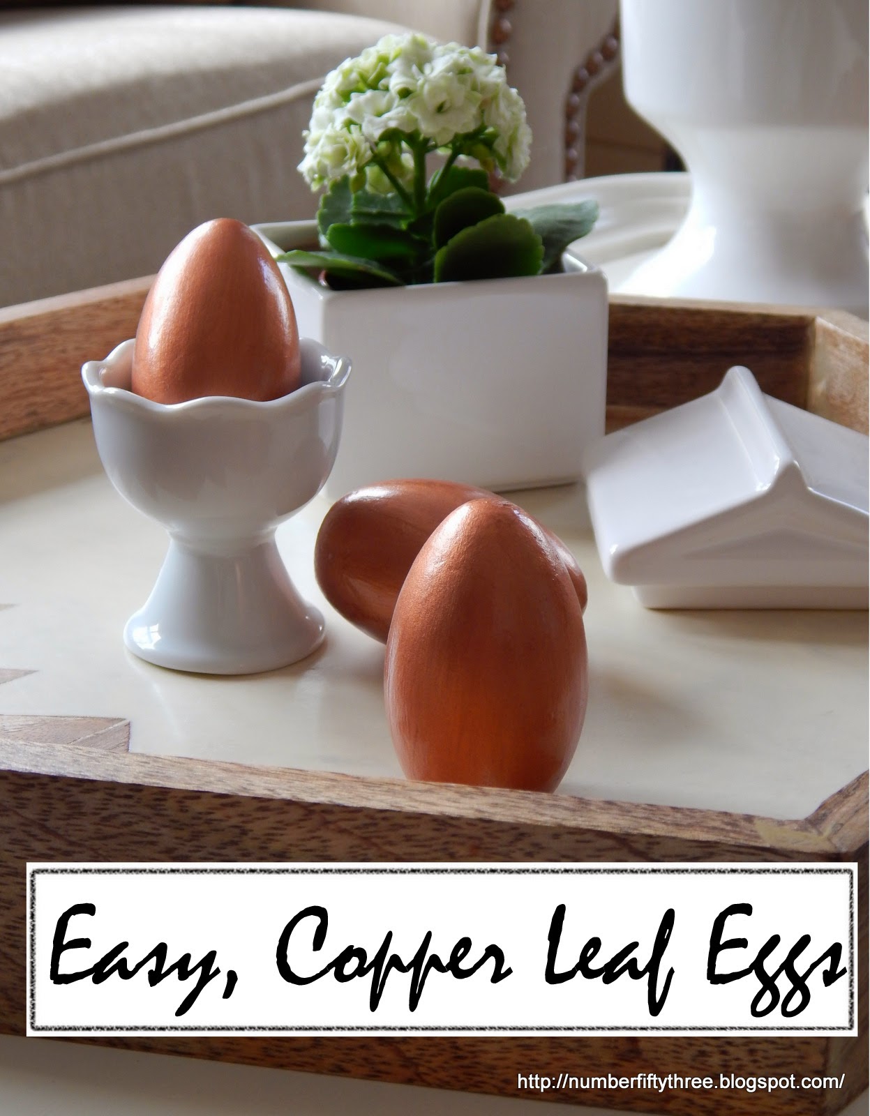 Easy copper leaf eggs... Jennifer Rizzo