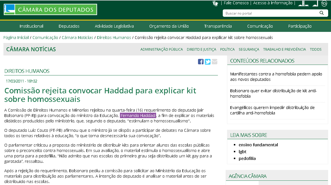 Os Ias A Cronologia Do Kit Gay Criado Quando Fernando Haddad Era Ministro Da Educa O