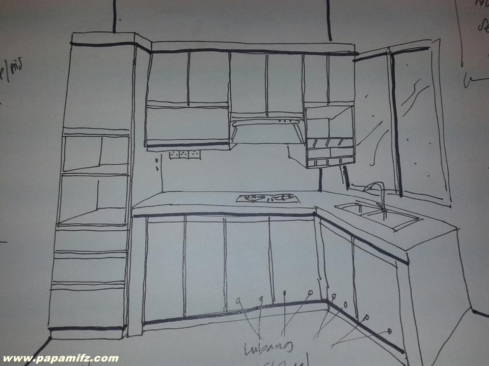 Kabinet+Dapur+Simple ... dapur yang tidak berapo besar nih maka kos membuat kabinet dapur boleh