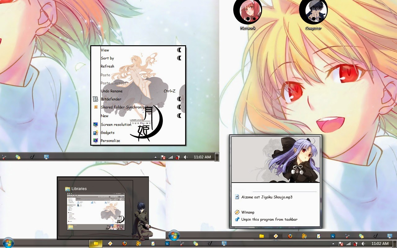 Tema Tsukihime Windows 7 Tema Tsukihime Windows 7