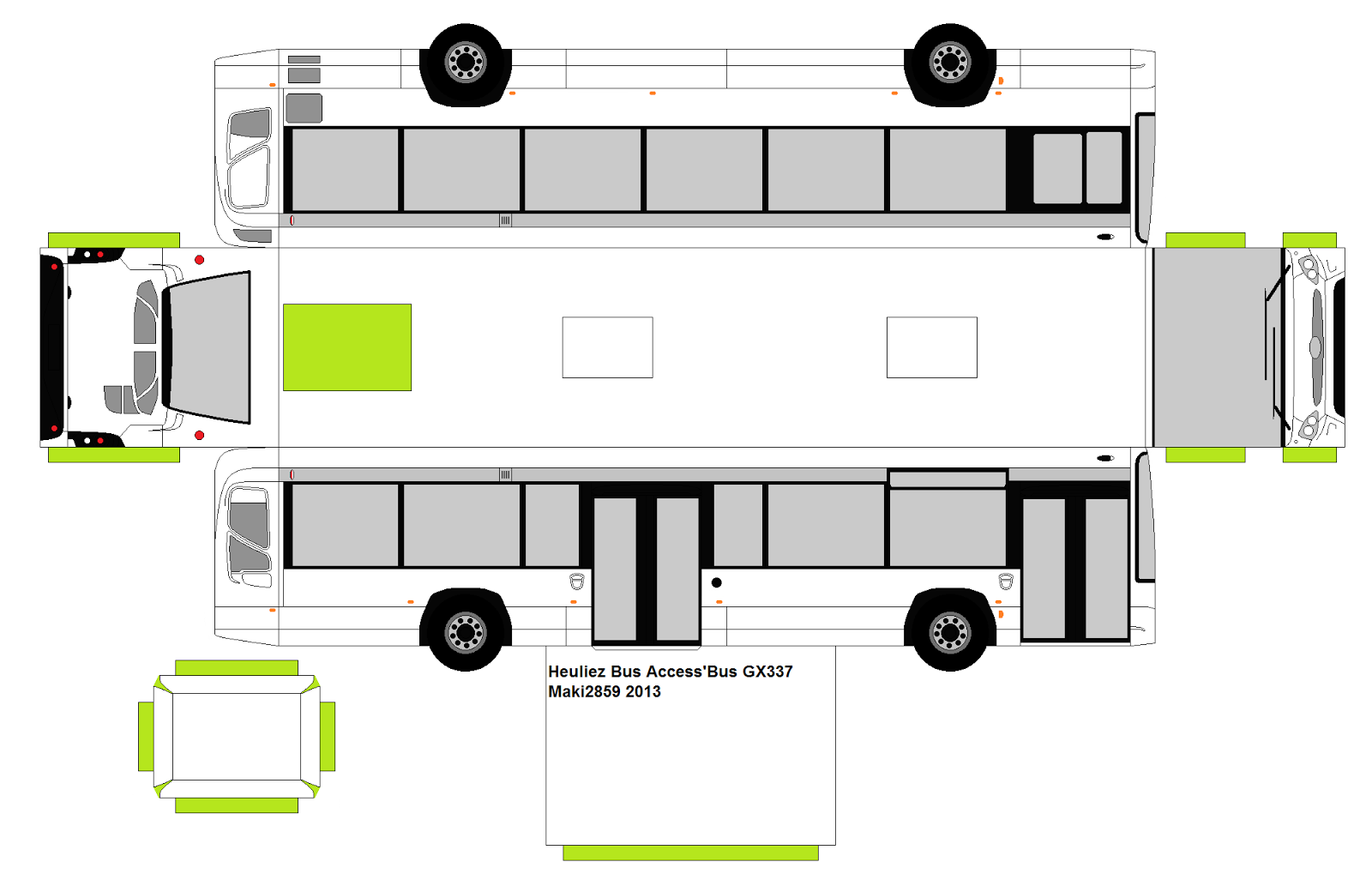 Papercraft Bus by Maki2859: Heuliez Bus GX337 €6