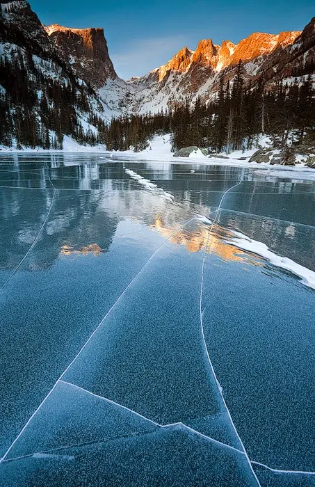 Frozen Dream Lake, Rocky Mountain,Colorado