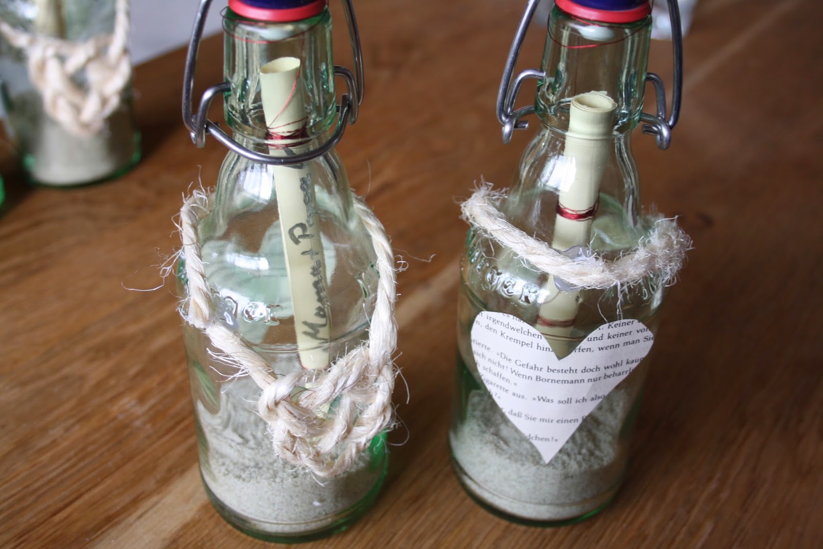 Bommeleis Flaschenpost Hochzeitseinladungen