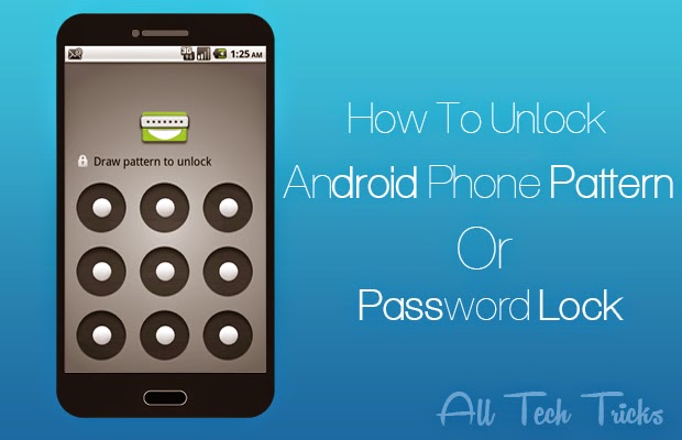 reset unlock pattern in android phone